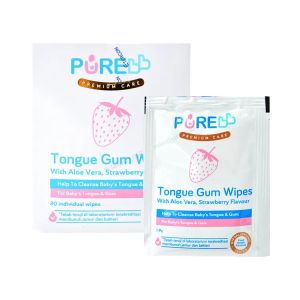 PUREBB TONGUE GUM WIPES STRAWBERRY